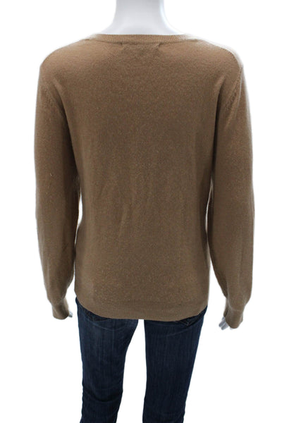 Quince Unisex Brown 100% Cashmere Pullover Sweater Size L