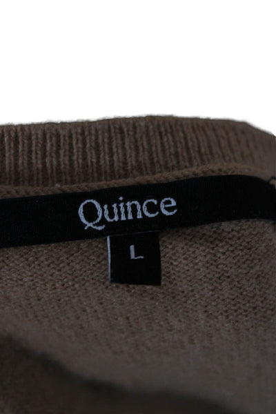 Quince Unisex Brown 100% Cashmere Pullover Sweater Size L