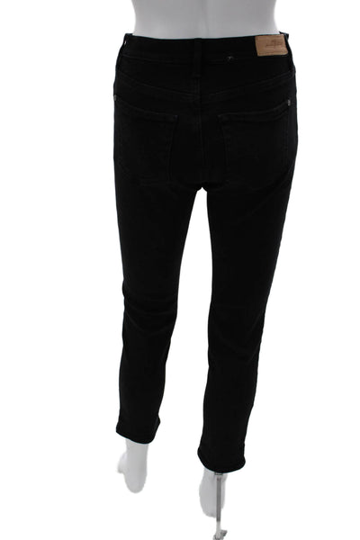 7 For All Mankind Womens Ankle Skinny Black Jeans Size 24