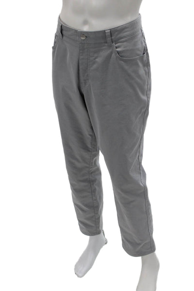 Peter Millar Mens Chinos Gray Button 100% Polyester Size 36