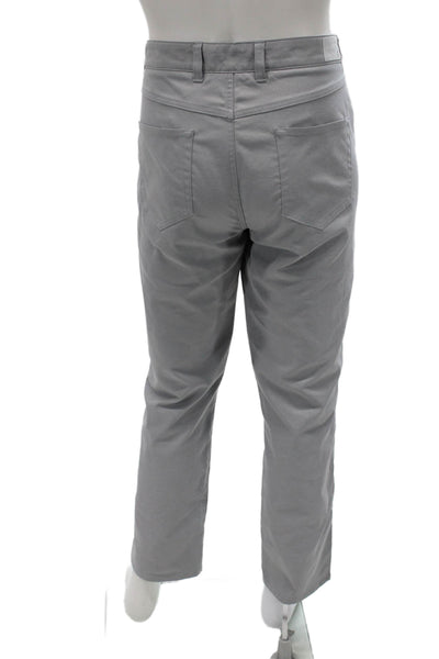 Peter Millar Mens Chinos Gray Button 100% Polyester Size 36