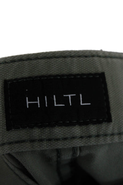 Hiltl Mens Ankle Cropped Chino Pants Green Cotton Stretch Inseam 34 Size 36