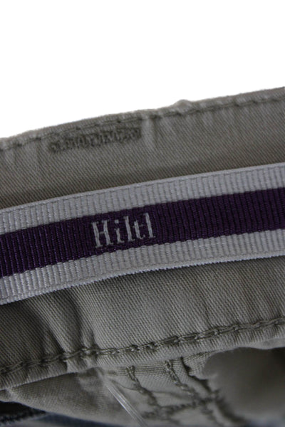 Hiltl Mens Chino Cropped Ankle Gray Cotton Blend Pants Size 36