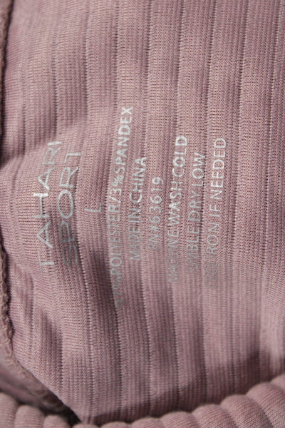 Tahari Unisex Pullover Pink Striped Mock Neck Long Sleeve Size L