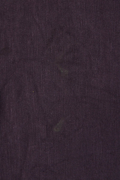 Colleen Lopez Women Purple Long Sleeve Button Up Top Round Neck Rayon Size XL