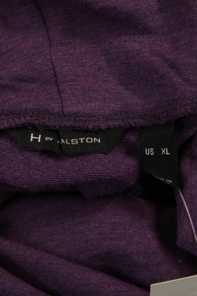 H By Halston Womens Purple Turtleneck Tunic Long Sleeve Rayon Spandex Size XL