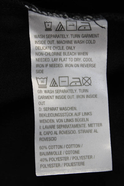 Quacker Factory Women Tunic T Shirt Black Long Sleeve Round Neck Size XL