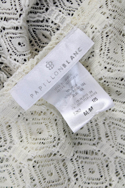 Papillon Blanc Unisex Beige Geometric Cardigan Long Sleeve Size M