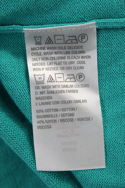 Isaac Mizrahi Women Cardigan Green Long Sleeve 60% Cotton 40% Rayon Size XL