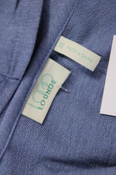 Logo Lori Goldstein Women Bohemian Blue Solid Long Sleeve Coatigan Size XL