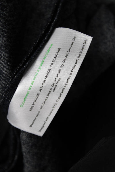 M.M. Lafleur Womens Black Check Dress Pants Hook & Eye Size 8