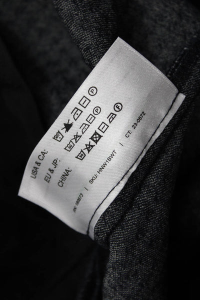 M.M. Lafleur Womens Black Check Dress Pants Hook & Eye Size 8