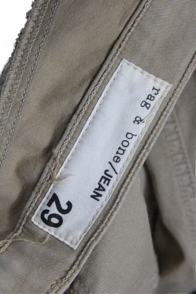Rag & Bone Jean Women Chino Khakis Beige Button Cotton Size 29