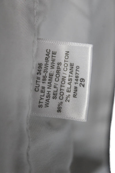 Re/Done Women Ankle Cropped Jeans White High Rise Size 29