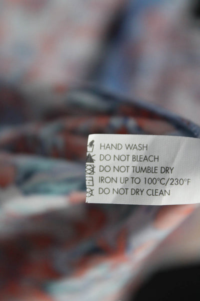 Poupette St. Barth Women Peasant Maxi Skirt Blue Floral Viscose Size S