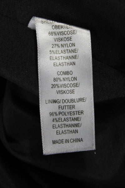 Aidan Mattox Women Sheath Pencil Dress Black Sleeveless Square Neck Size 4
