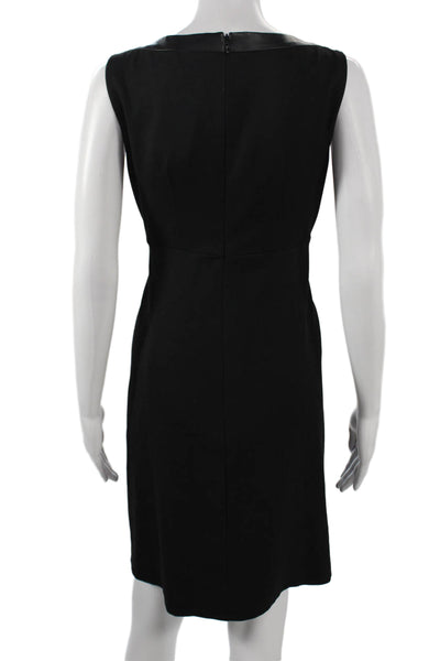 Nanette Lepore Women Black Sleeveless Sheath Mid-Calf Dress Size 4