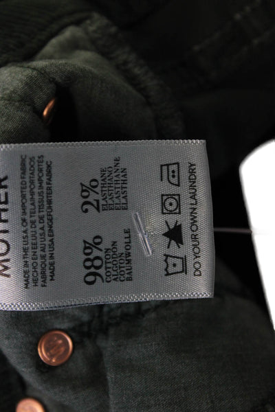Mother Womens Army Green Button Pants Size 30