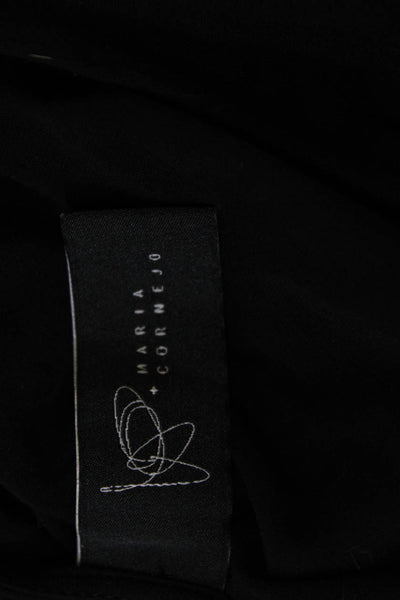 Maria + Cornejo Womens Black Tunic Long Sleeve Viscose Size XS