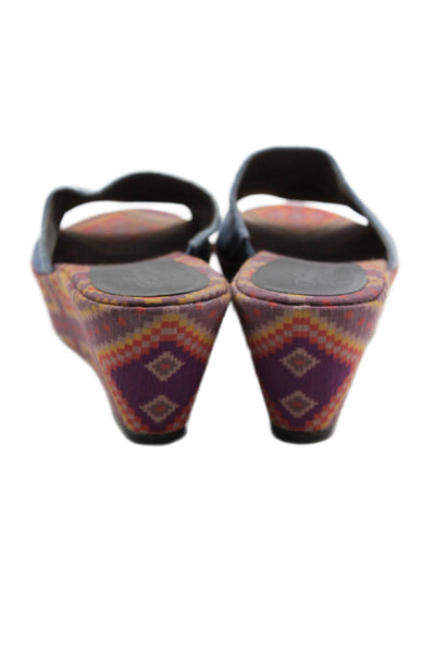 Theodora & Callum Womens Platform Wedge Sandals Multi Colored Size 8.5 Medium