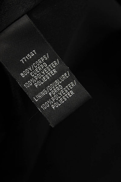 Cynthia Rowley Womens Black Short Sleeve Shift Dress Polyester Size 10