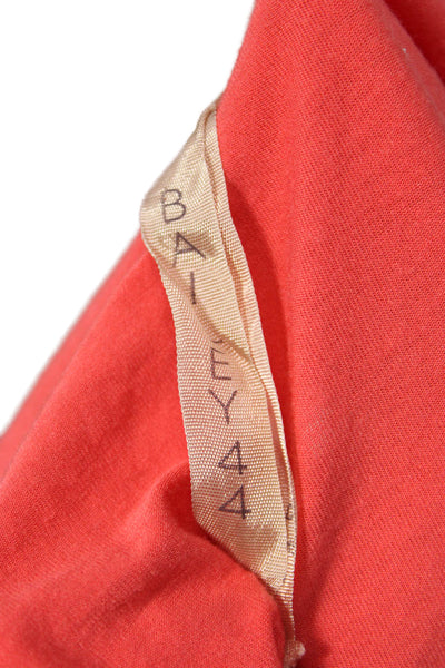 Bailey 44 Womens Sleeveless V-Neck Orange Blouse Solid Polyester Spandex Size M