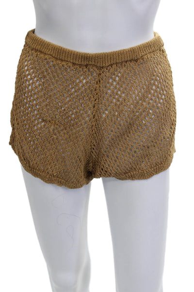 We Wore What Womens Brown Beach Cotton Nylon Shorts Size S