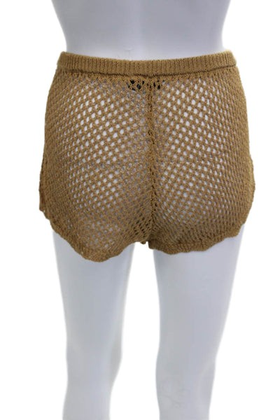 We Wore What Womens Brown Beach Cotton Nylon Shorts Size S