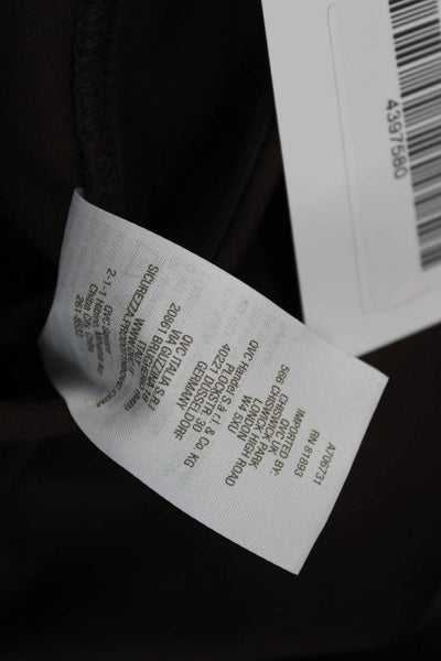 Susan Graver Womens Cropped Brown Pants Rayon Blend Size M