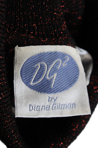Diane Gilman Women Black Turtleneck Pullover Sweater Long Sleeve Size 1X