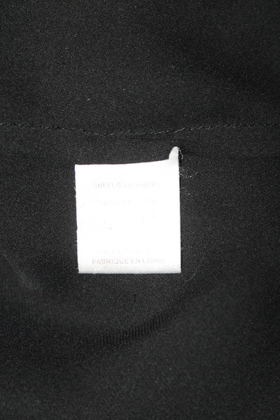Haute Hippie Women Black Collared Long Sleeve Button-Up Blouse Designer Size M