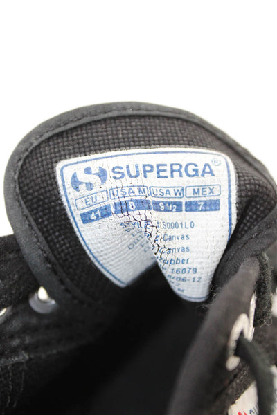 Superga Womens Lace Up Low Top Platform Sneakers Black Size 41 11