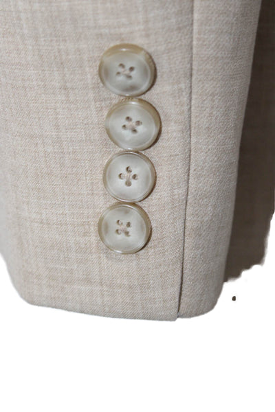 Wilfred Womens Beige Collared Blazer Button Long Sleeve Size 8