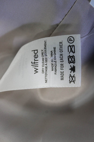 Wilfred Womens Beige Collared Blazer Button Long Sleeve Size 8