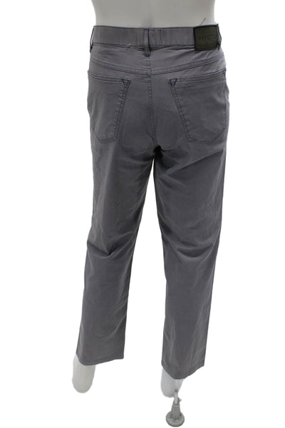 Hiltl Mens Cropped Chino Pants Gray Cotton Elastane Big Tall Size 36