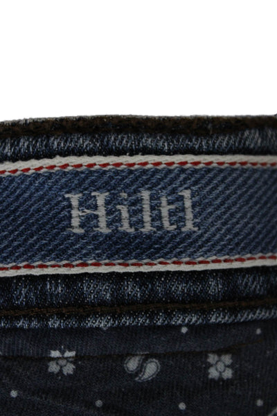 Hiltl Mens Cropped Straight Jeans Dark Blue Button Fly Big & Tall Size 36