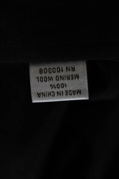 Peter Millar Mens Merino Wool Mock Neck Pullover Black Zip Size XL