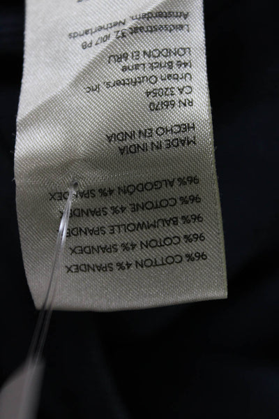 We The Free Women Henley Sweatshirt Dark Blue Long Sleeve Crew Neck Size M