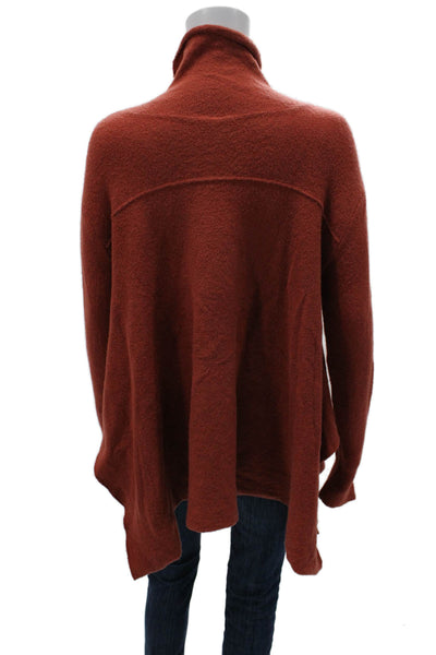 Free People Women Bohemian Brown Mock Neck Pullover Sweater Long Sleeve Size M