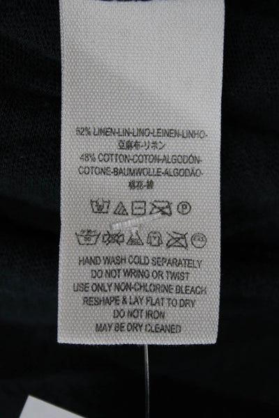 We The Free Women Tunic Black Short Sleeve Linen Cotton Size XS