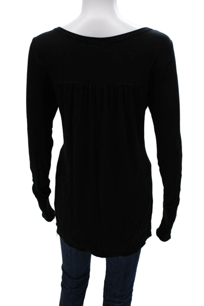 We The Free Women Tunic Square Neck Long Sleeve Black Size M