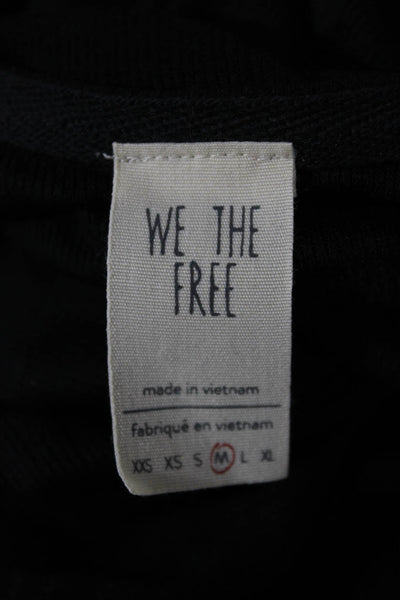 We The Free Women Tunic Square Neck Long Sleeve Black Size M