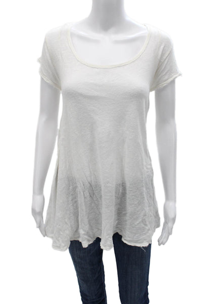 We The Free Women Bohemian Tunic Short Sleeve White Size M