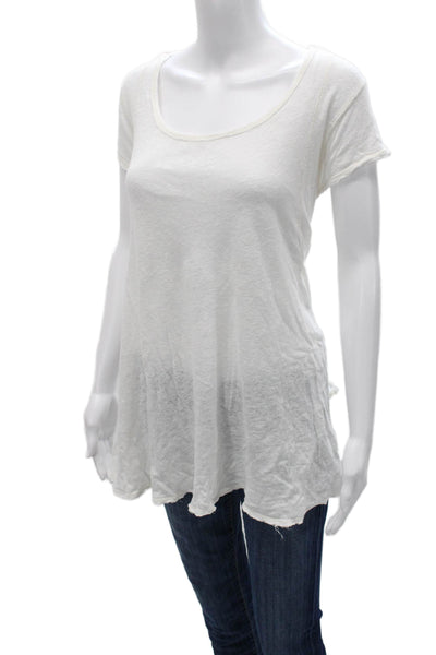We The Free Women Bohemian Tunic Short Sleeve White Size M