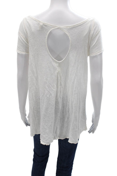 We The Free Women Bohemian Tunic Short Sleeve White Size M