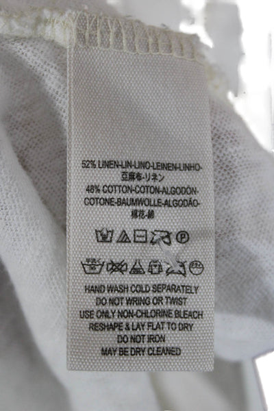 We The Free Women Bohemian Tunic Short Sleeve White Size M