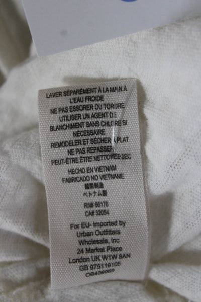 We The Free Women Bohemian Tunic Short Sleeve White Size M