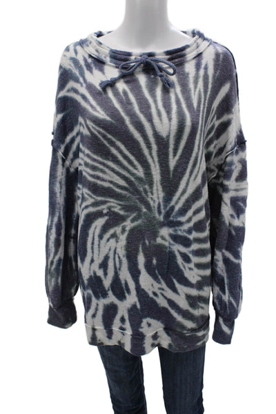 We The Free Womens Pullover Sweatshirt Dark Blue Round Neck Long Sleeve Size M