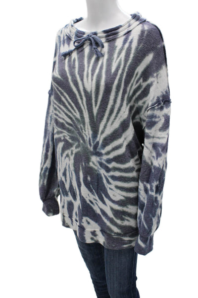 We The Free Womens Pullover Sweatshirt Dark Blue Round Neck Long Sleeve Size M