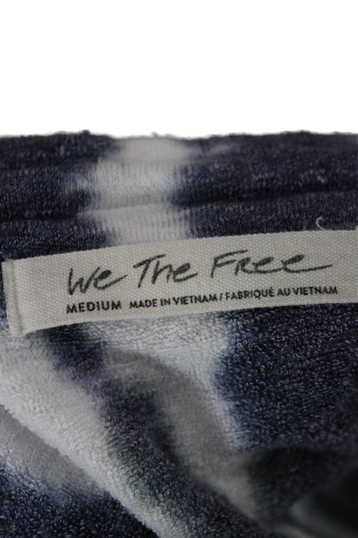 We The Free Womens Pullover Sweatshirt Dark Blue Round Neck Long Sleeve Size M